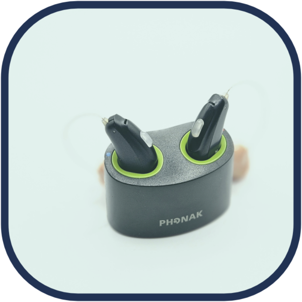 Phonak Belong (B) 90 rechargeable refurbished hearing aids with charger included