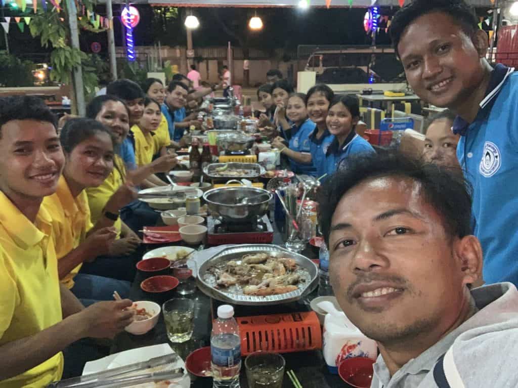 a special BBQ dinner event organized to a local volunteers and staff at Angkor Kids Center.