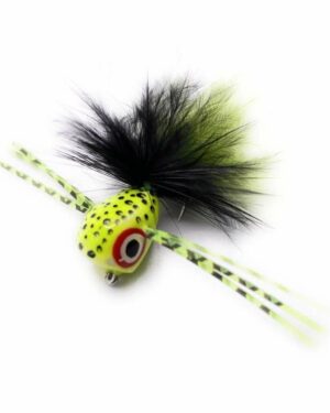Black and Chartreuse Flat Face Popper
