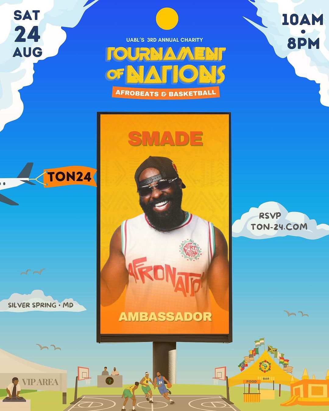 Join SMade and the UABL Family for the 3rd Annual Tournament of NationsCharity Basketball Festival