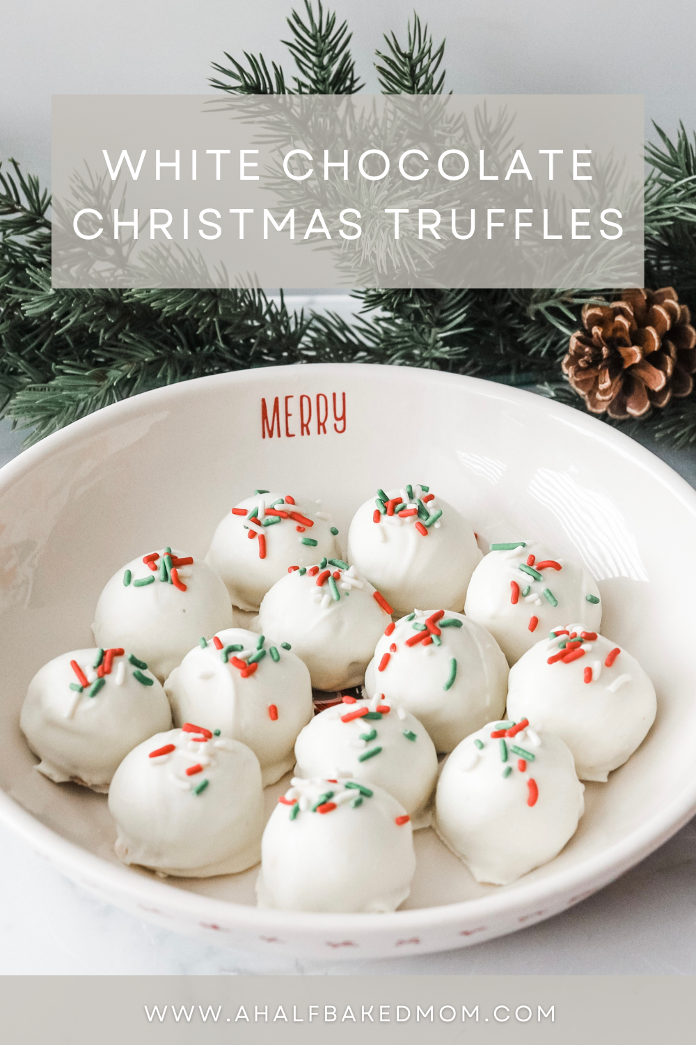Easy White Chocolate Christmas Truffles