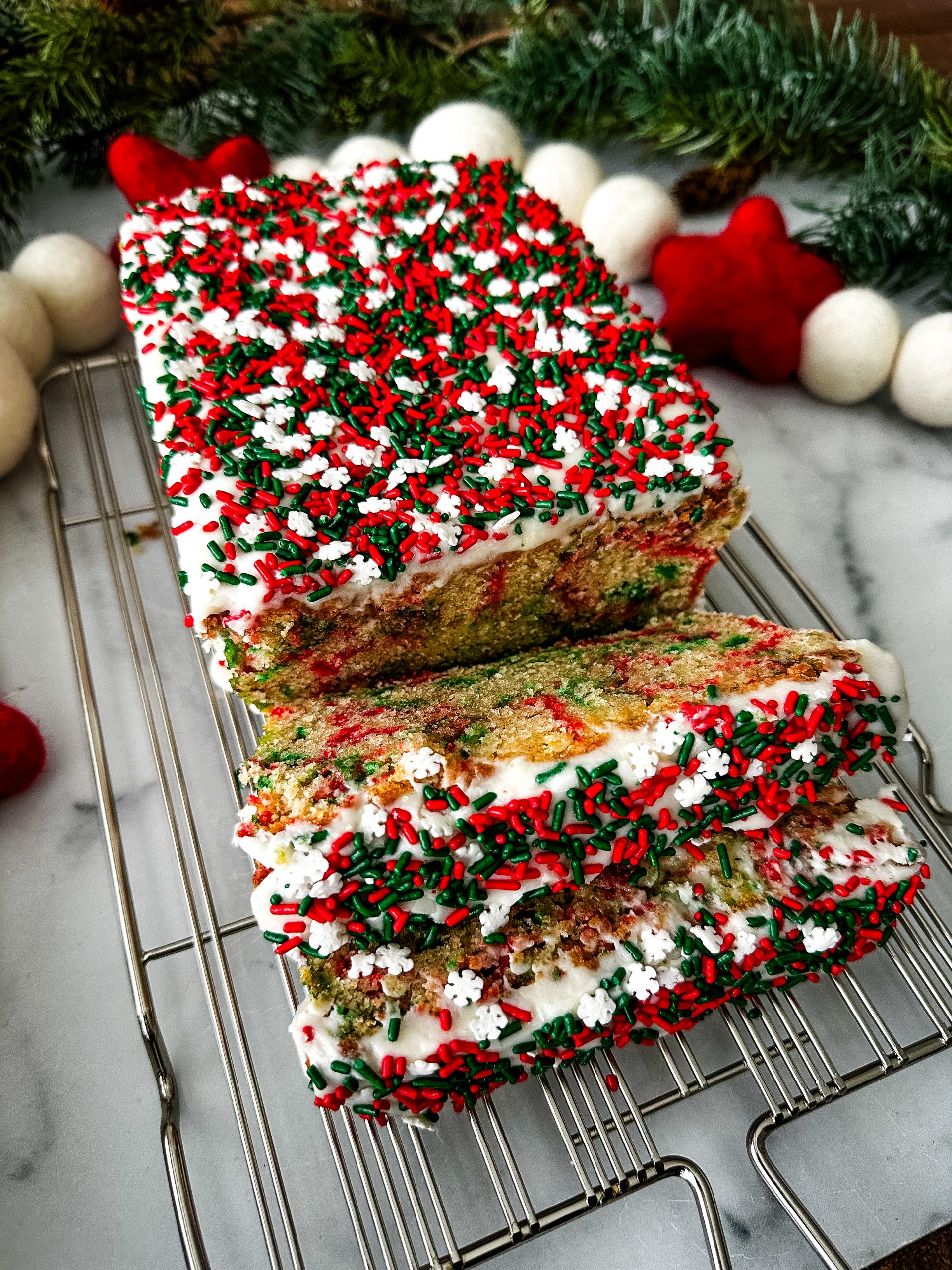 Easy Christmas Funfetti Bread Recipe - Sugar and Soul