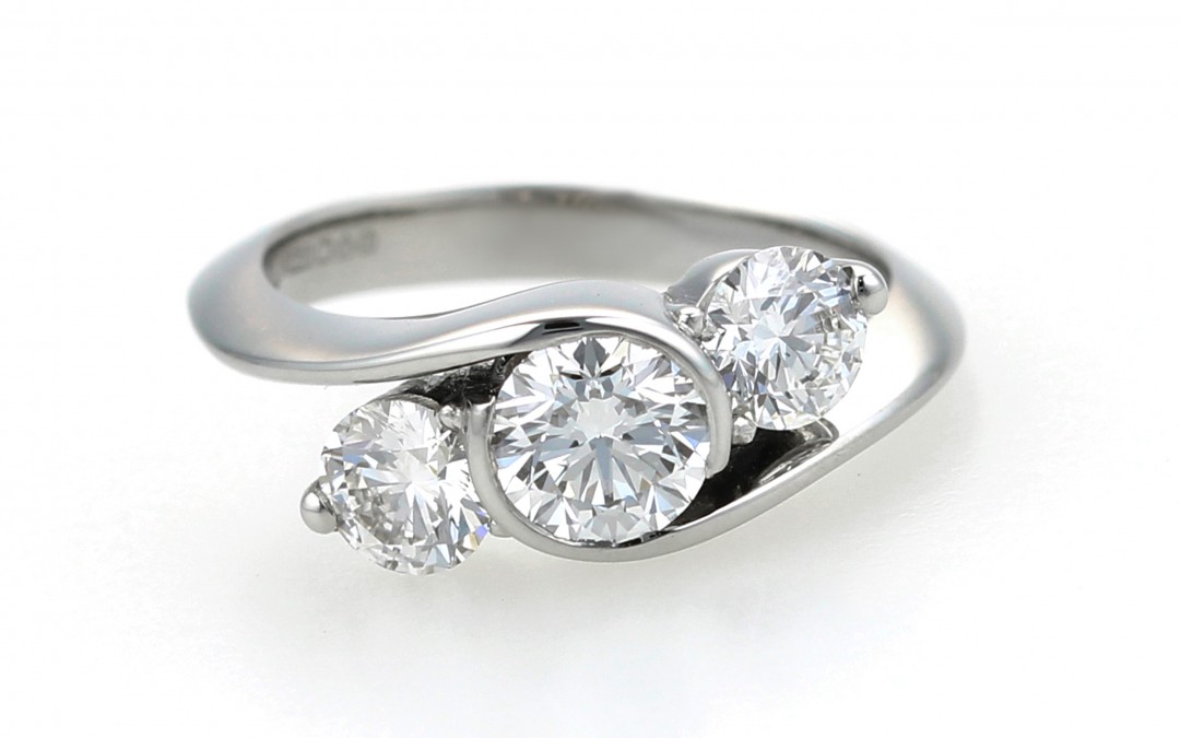 Platinum Trilogy Diamond Engagement Ring