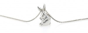 Sterling silver handmade rabbit pendant