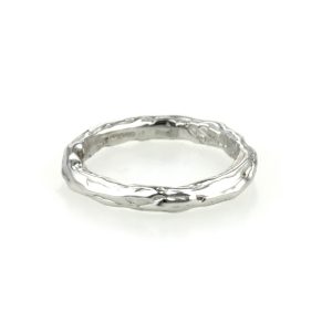 18ct White Gold Twig Inspired Wedding Ring