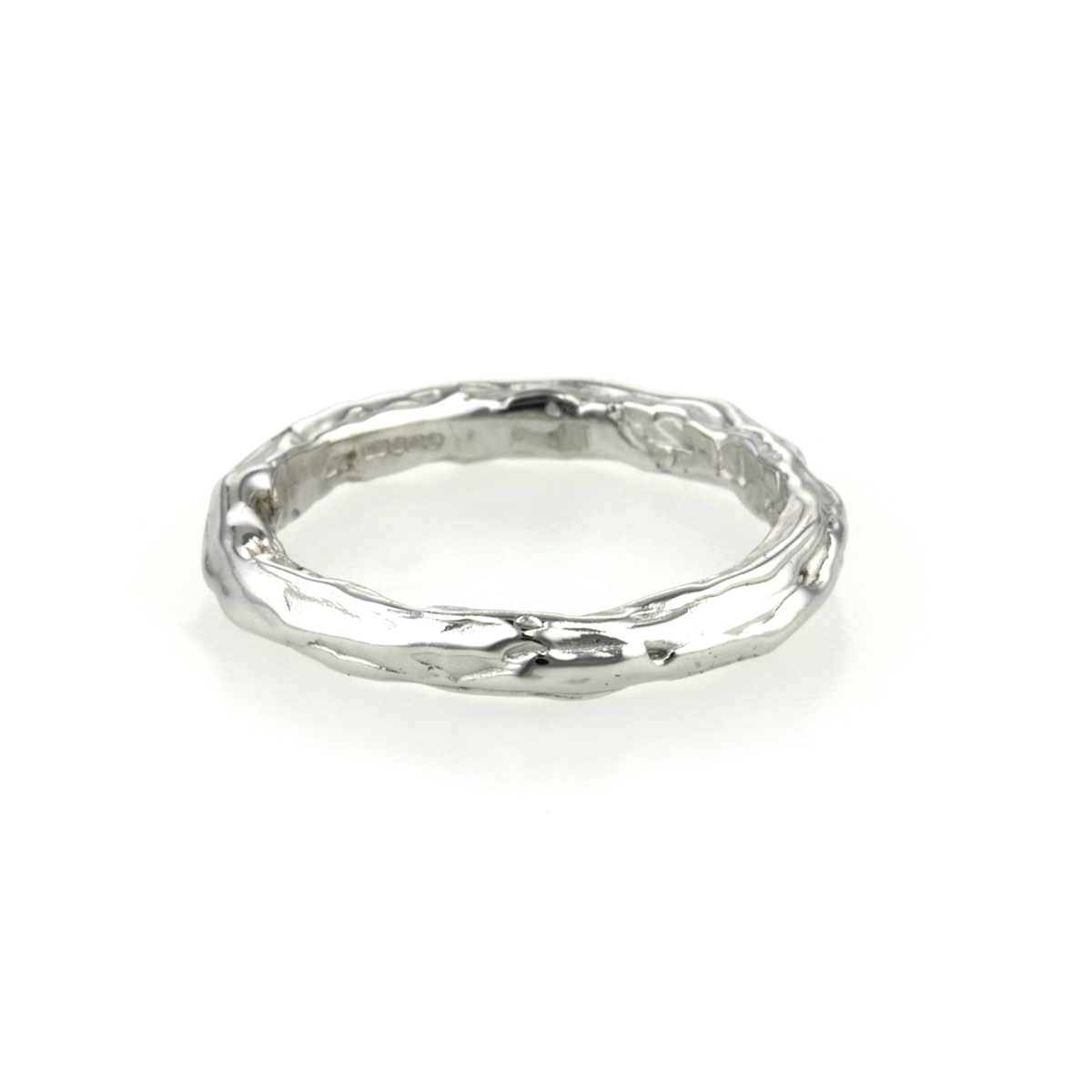 18ct White Gold Twig Inspired Wedding Ring