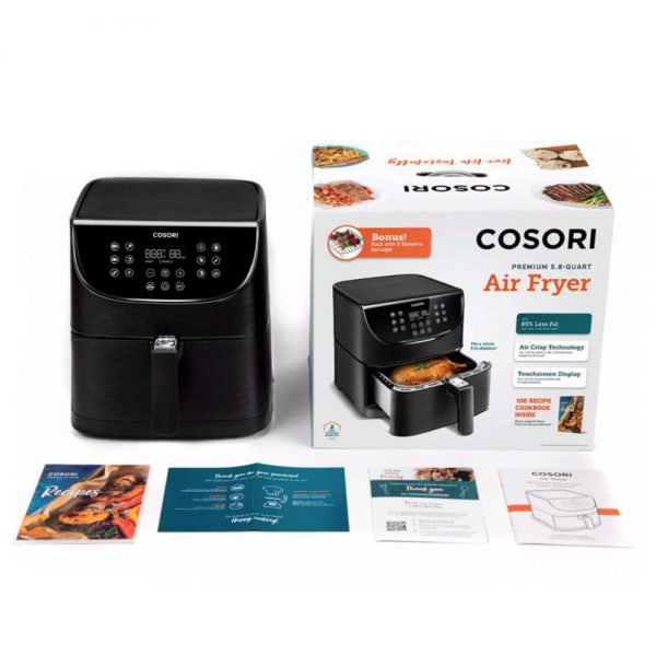 Cosori Premium airfryer innhold - svart