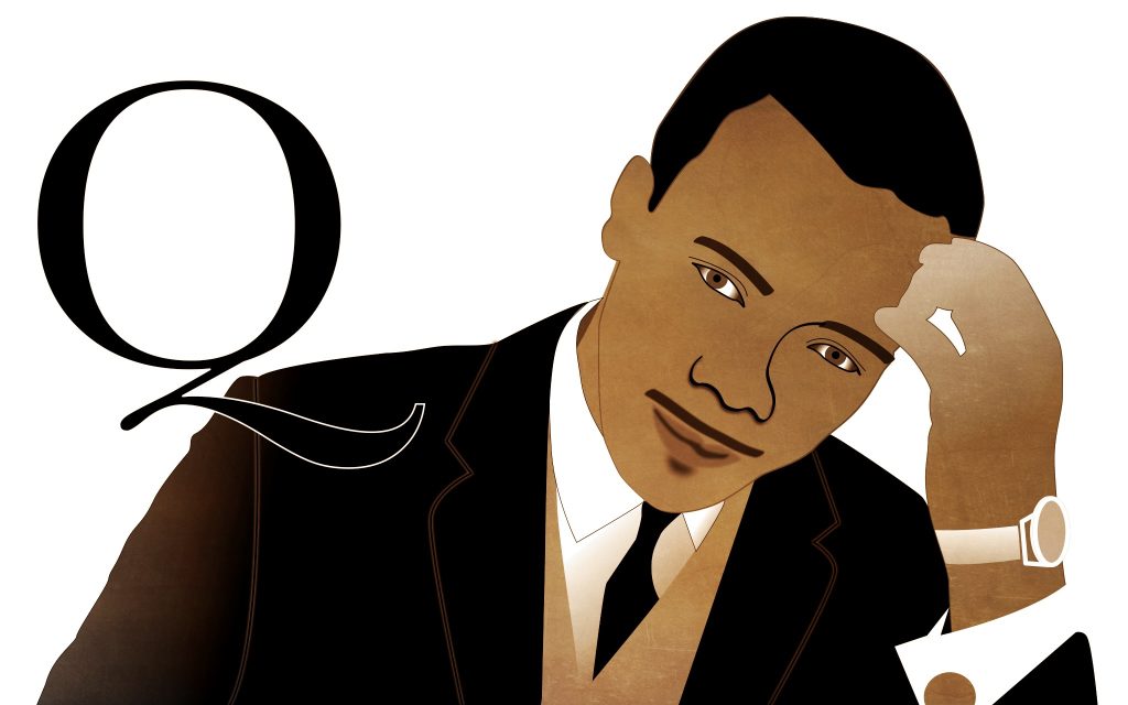 Vector portrait of Quincy Jones