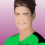 Vector drawing of Wout van Aert