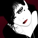 Vector drawing of the vocalist and artist Siouxsie Sioux (Susan Janet Ballion)