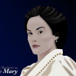 A vector portrait of Michelle Dockery in the role as Lady Mary Crowley of Downton Abbey.