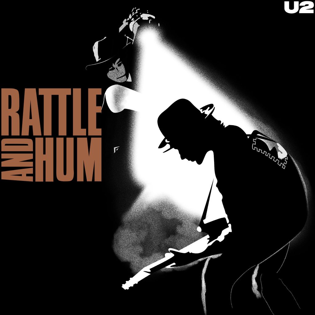 Album cover to U2's live album "Rattle and Hum" from 1988.