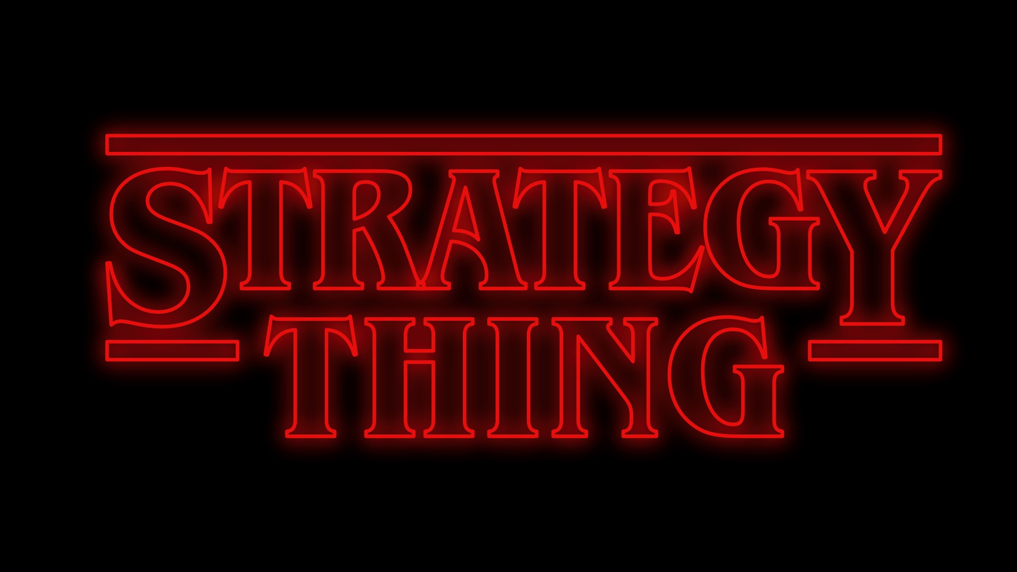 Strategy Thing - designed in the style of "Stranger Things"