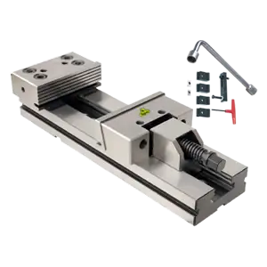 Precision self centring lock down jaw machine vice
