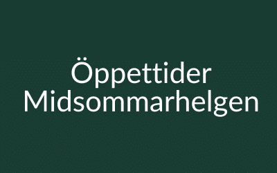 Öppettider Midsommarhelgen