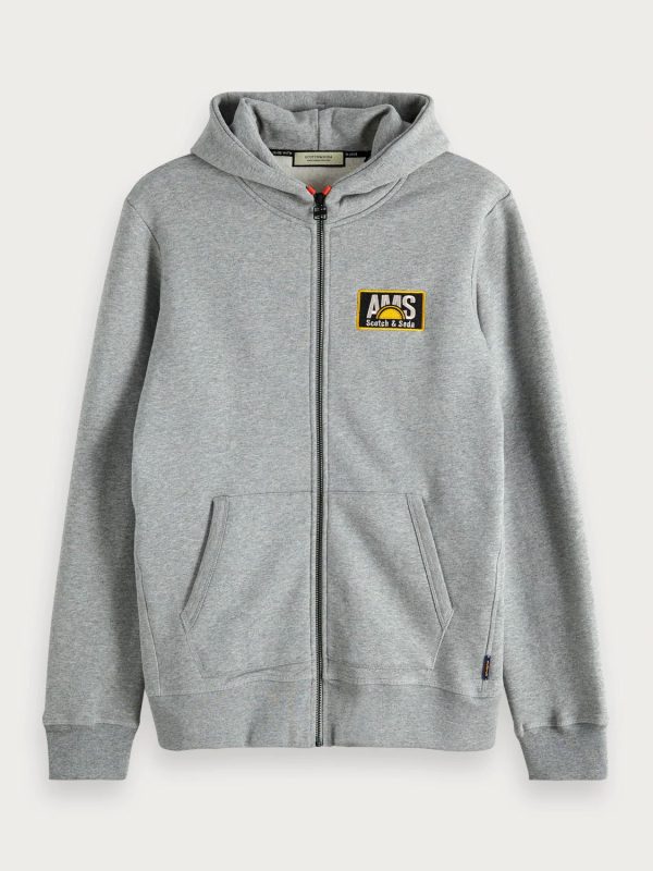 Badge Detail Zip-Through Hoodie - Image 4