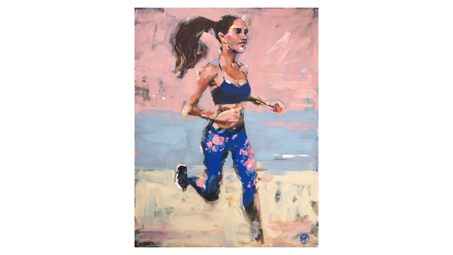 Beach Run. 70 x 90 cm.