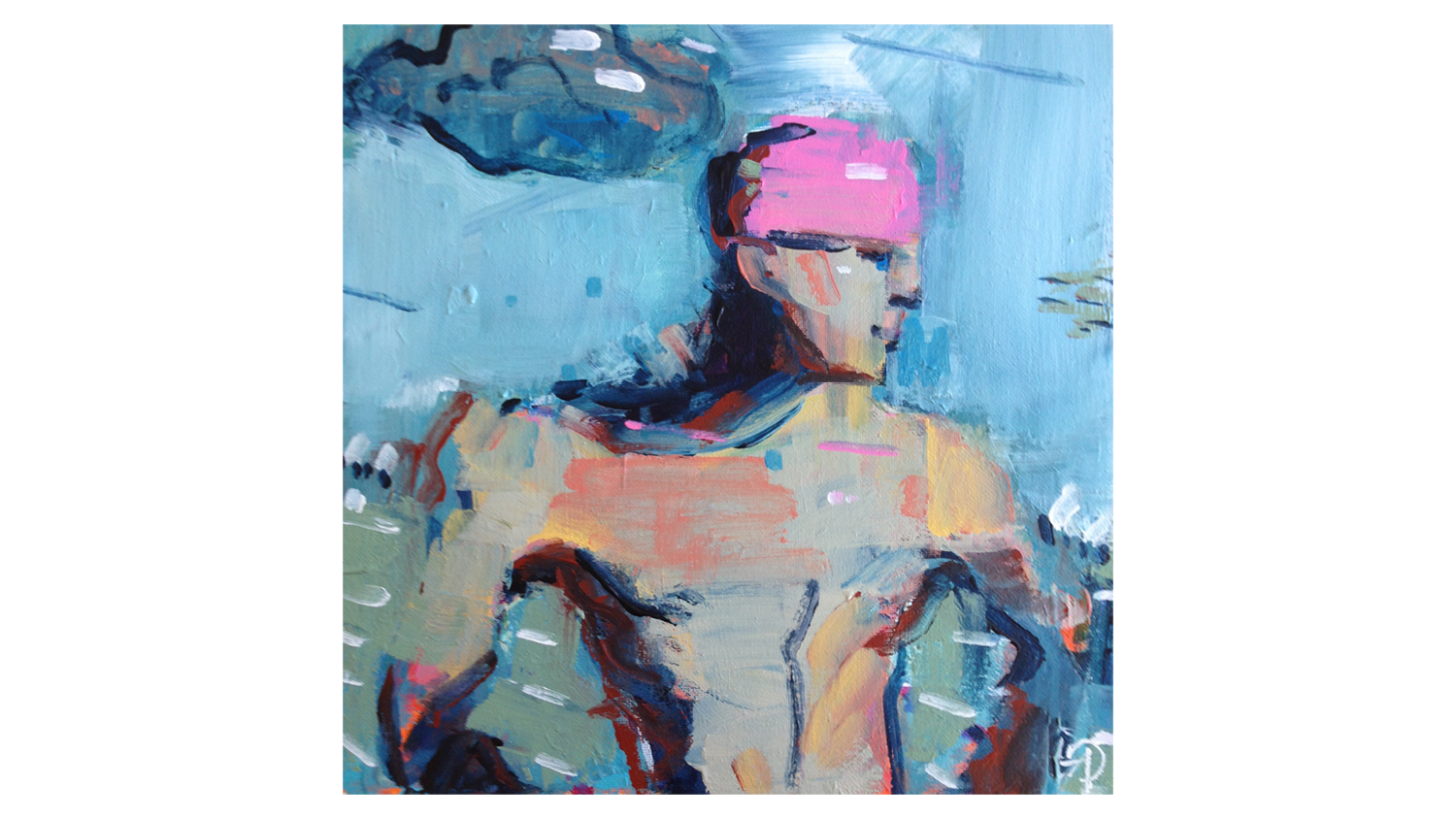 Pink Cap. 30 x 30 cm.