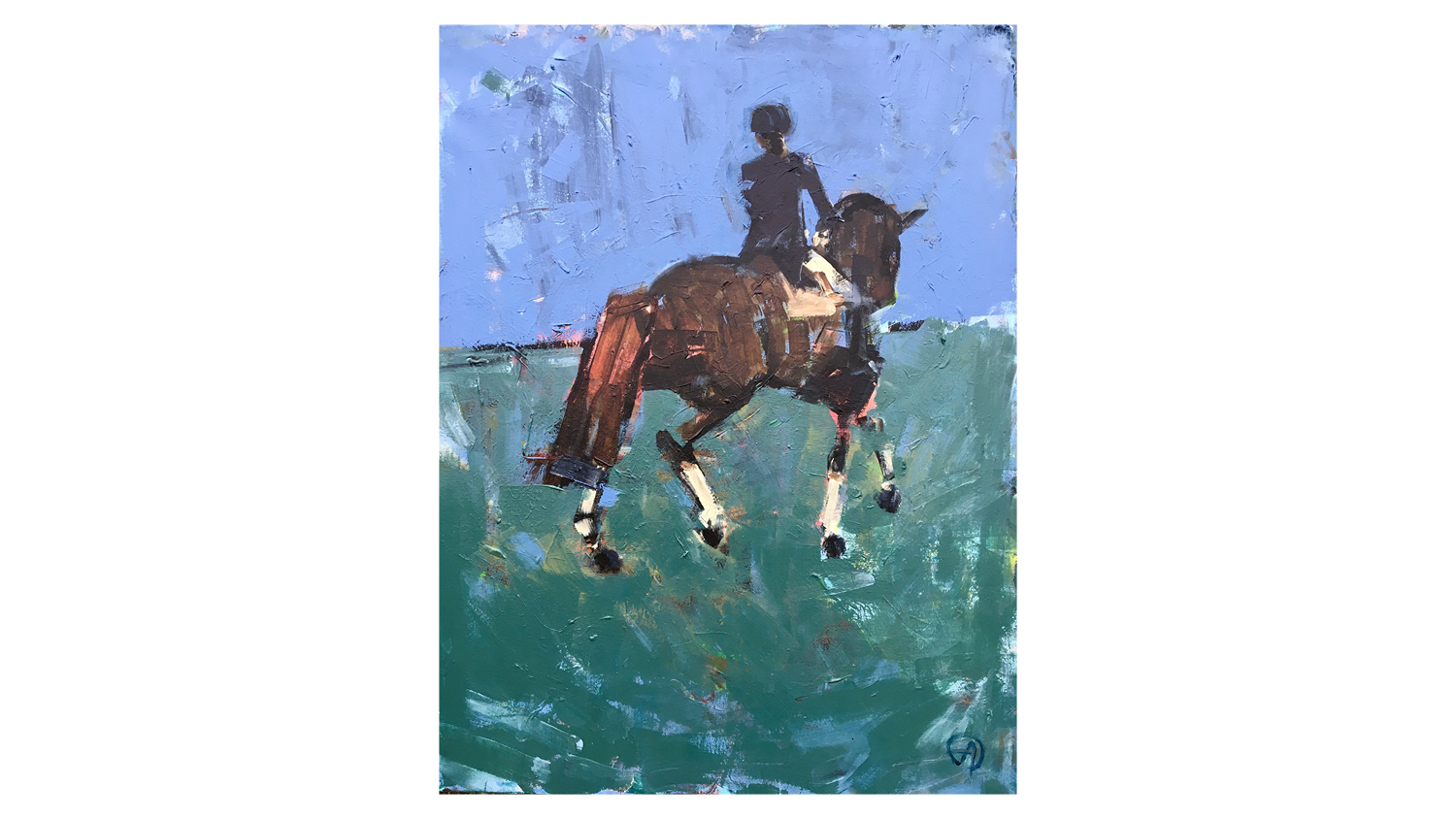 On Horse. 70 x 90 cm.