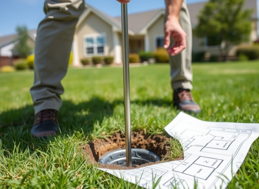 How to find your septic tank using a probe and property map.