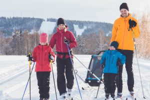 längdskidor med barn