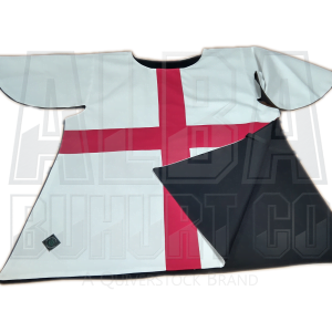 white with st Georges cross tabard
