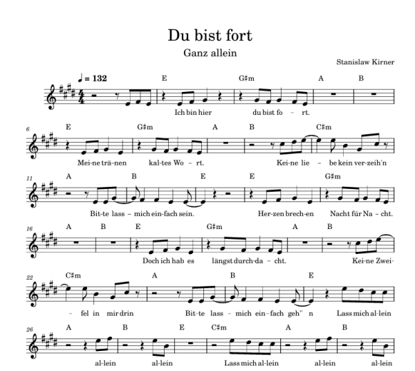 Du bist fort
