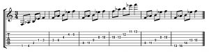 F half diminished arpeggio #2