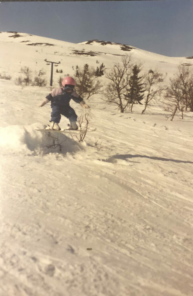 Alexander Rydén as child - Skiing and jumping