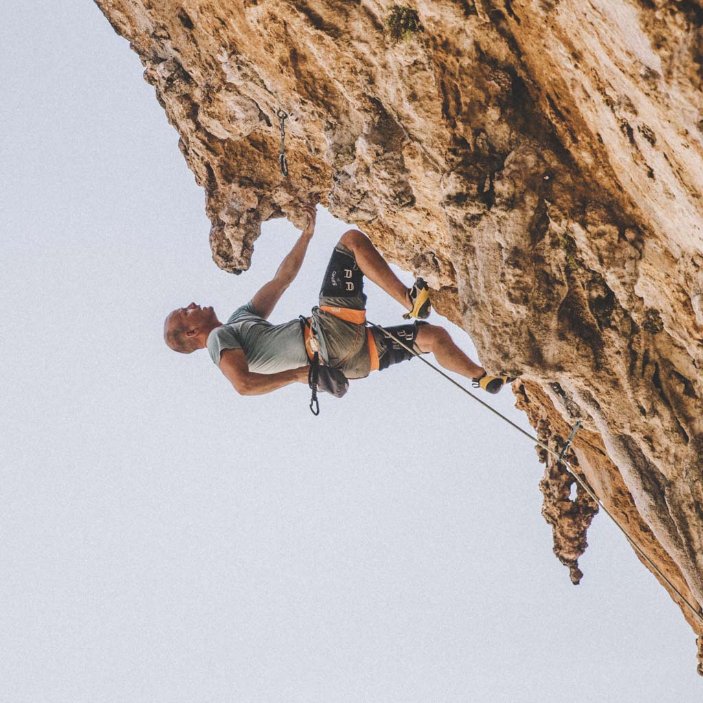 Alexander Ryden climbing Kalymnos