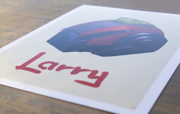 "Larry" print in size Tiny