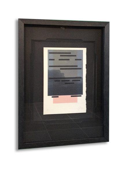 Alexandra Crouwers, Punchcard, inkjet on paper, framed in passepartout, 2017.