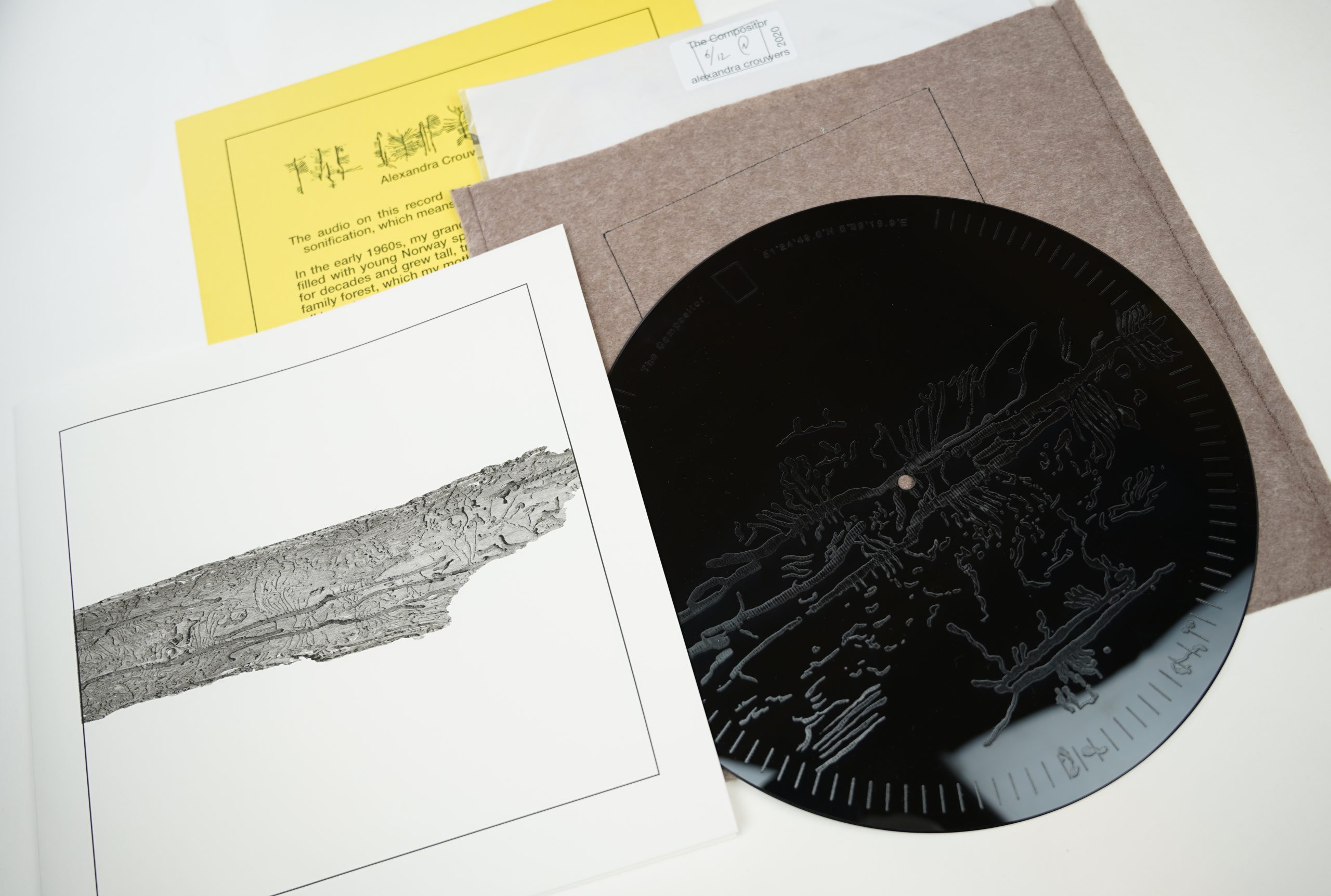 alexandra crouwers, ips typographus, letterzetter, compositor composing audio vinyl record 2020