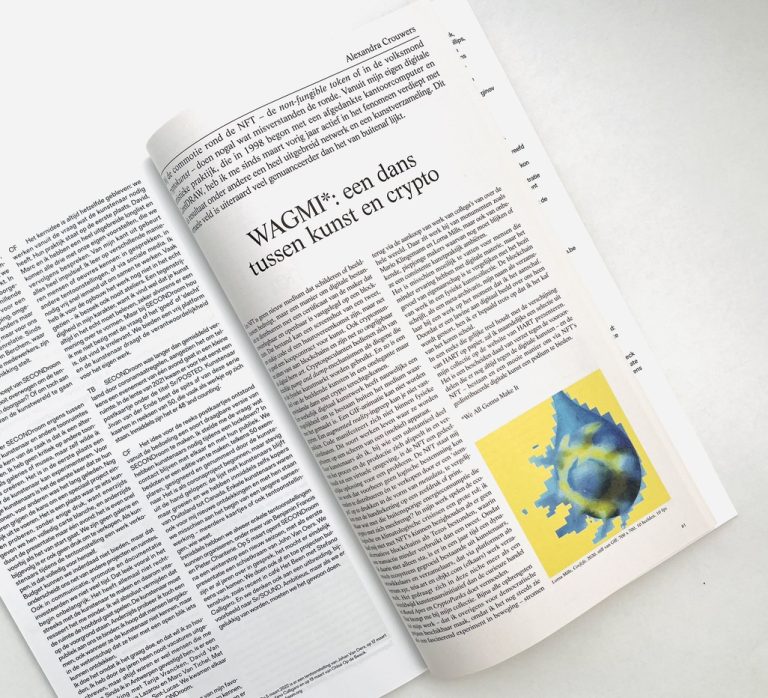 WAGMI: an awkward dance of art and crypto H ART art magazine, Texts