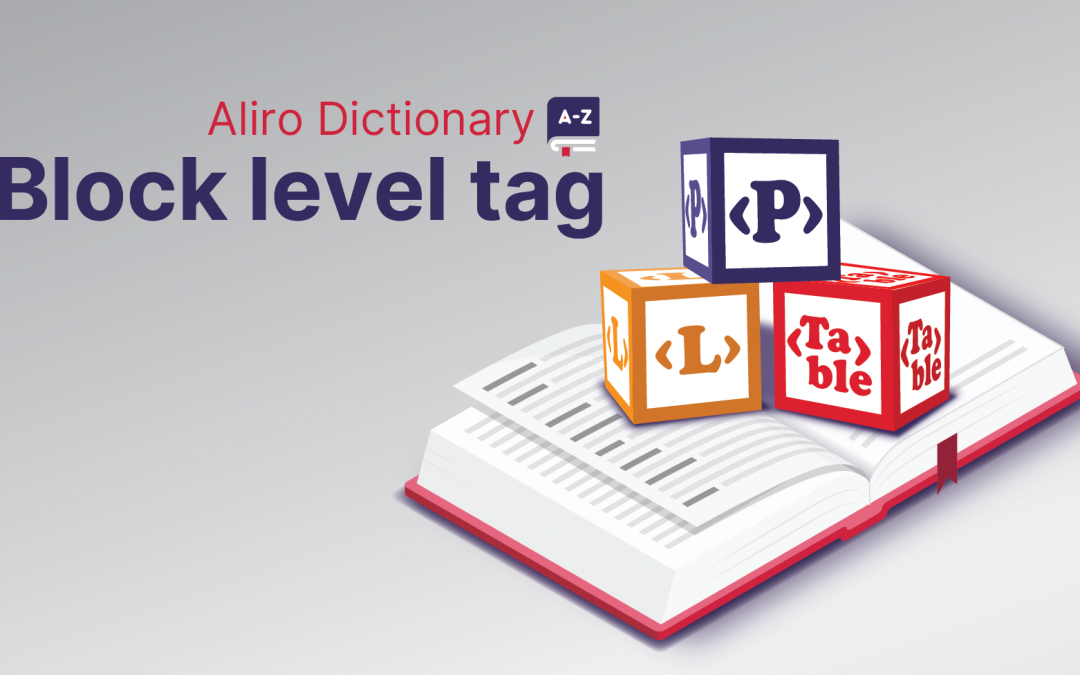 Aliro Dictionary – Block level tag
