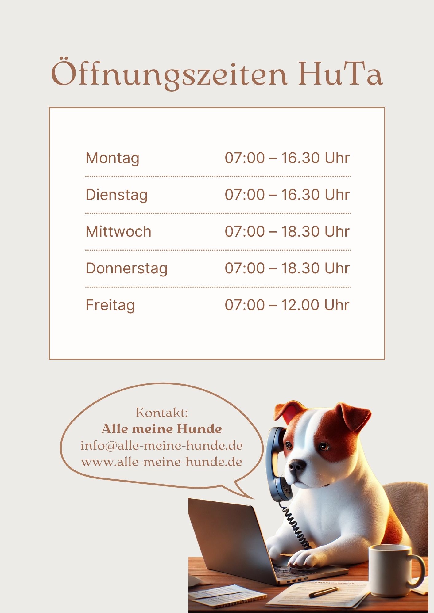 HuTa Öffnungszeiten