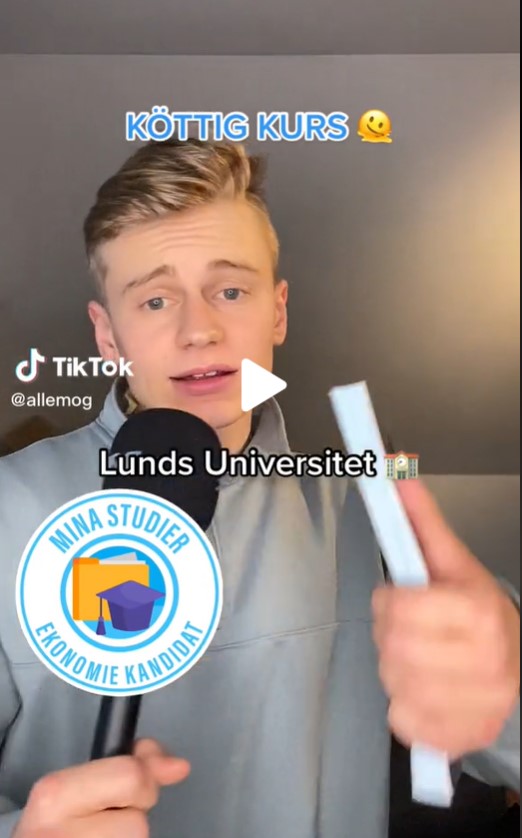 bild från Tiktok om min utbildning