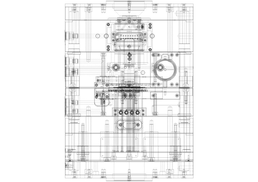 Injection mould tool wireframe