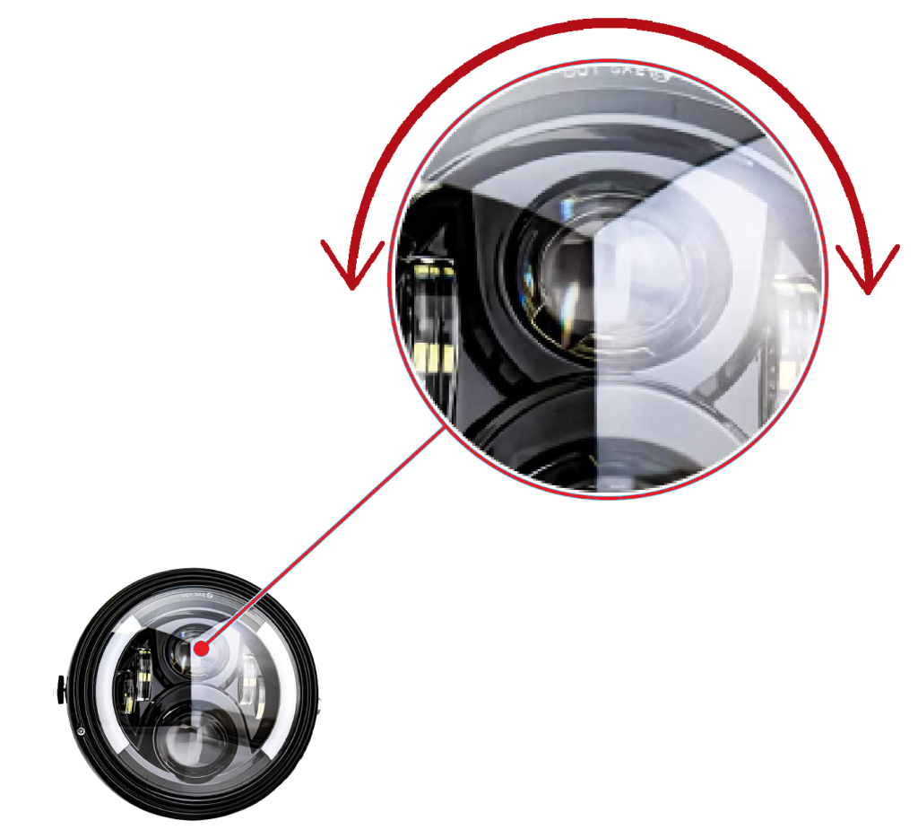 illustration of how the OEM adaptive lighting technology works