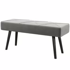 Sittbänk sammet 100x36x45 cm grå