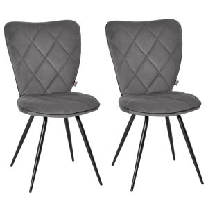 Matstol 2-pack 47x62x91 cm grå