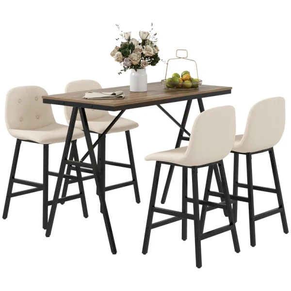 Barbord med stolar beige