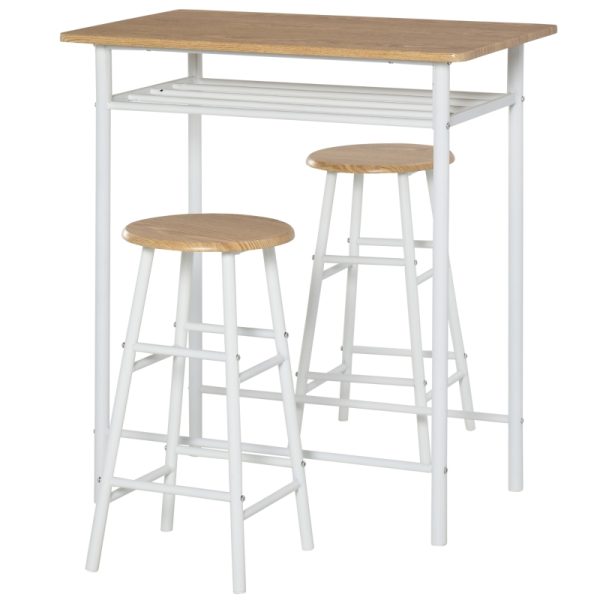 Barbord set med 2 stolar Ek