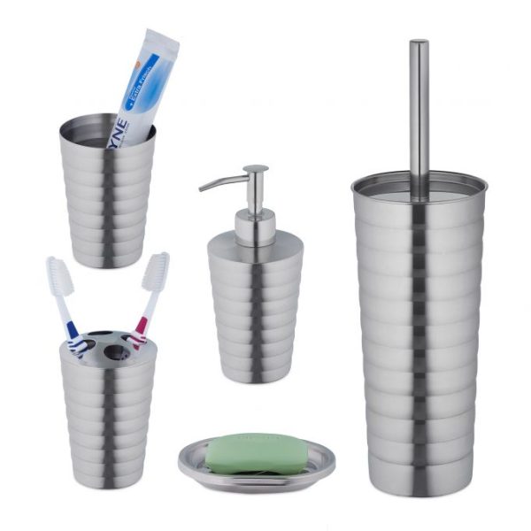 Badrumssett 5 delar - Silver