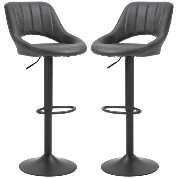Barstol 2-pack läder 90-110 cm