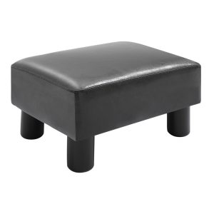 Fotpall benstöd läder 40x30x24 cm