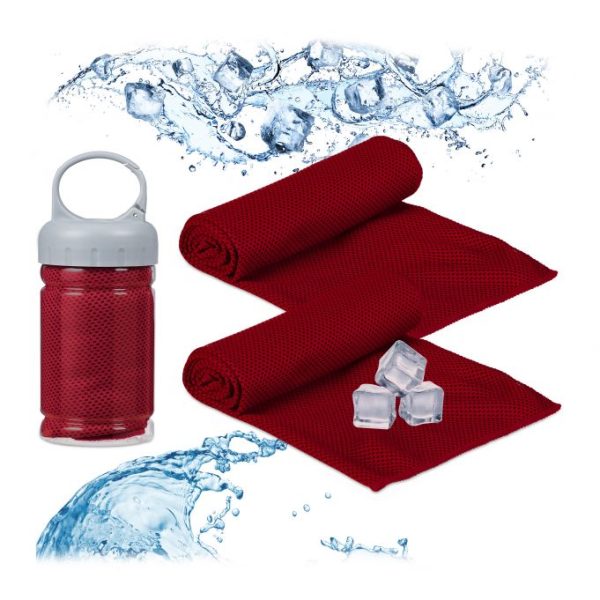 Kylhandduk 2-pack - röd