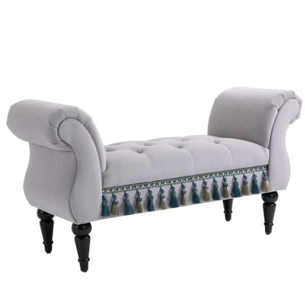 Sittbänk sammet 117x40x58 cm