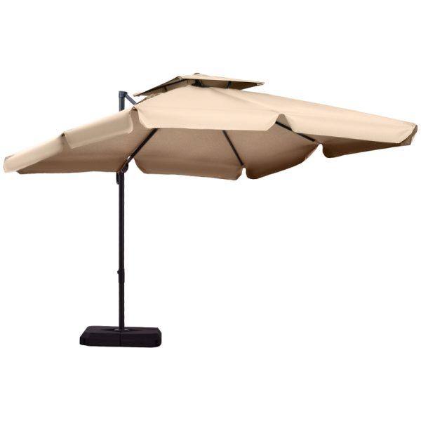 Parasoll UV50+ khaki 270x270x260 cm