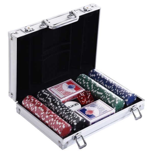 Pokerset 200 pokermarker aluminiumfodral